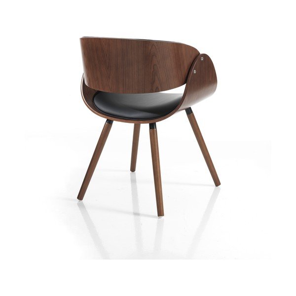 Černé/tmavě hnědé čalouněné jídelní křeslo s područkami Visby Evo – Tomasucci-image-3