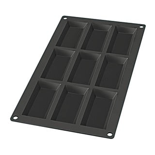 Černá silikonová forma na 9 mini dezertů Lékué