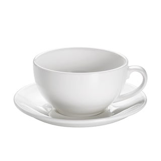 Bílý porcelánový hrnek s podšálkem Maxwell & Williams Basic, 310 ml