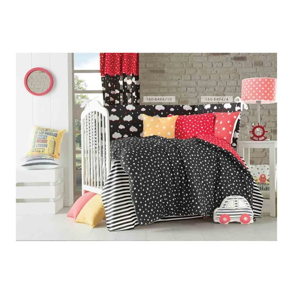 Červený dětský polštářek s příměsí bavlny Mike & Co. NEW YORK Pillow Toy Panda, 25 x 36 cm-image-2