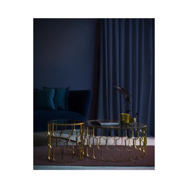 Konferenční stolek z kovu Velvet Atelier Chrysler, ø 80 cm-image-1