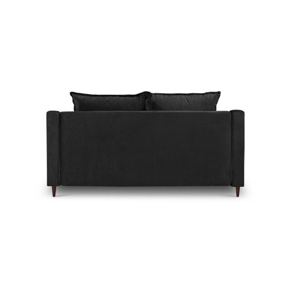 Černá sametová pohovka Mazzini Sofas Freesia, 150 cm-image-3