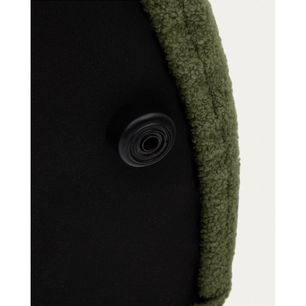 Zelený taburet z textilie bouclé Kaeli – Kave Home-image-3