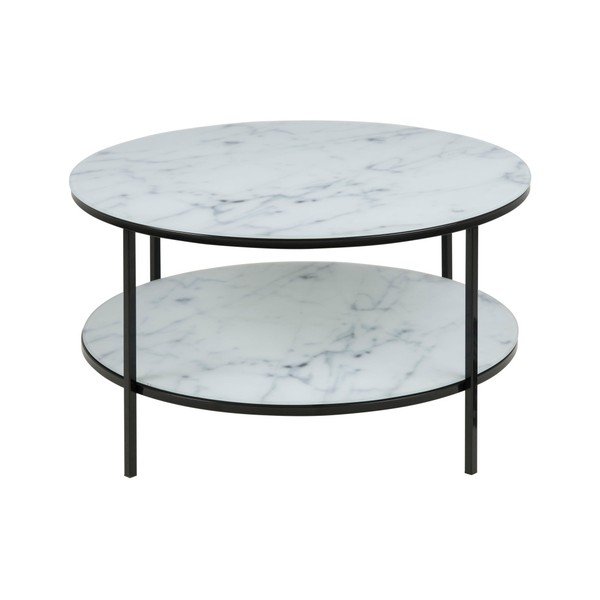 Bílý kulatý konferenční stolek ø 80 cm Alisma - Actona-image-2