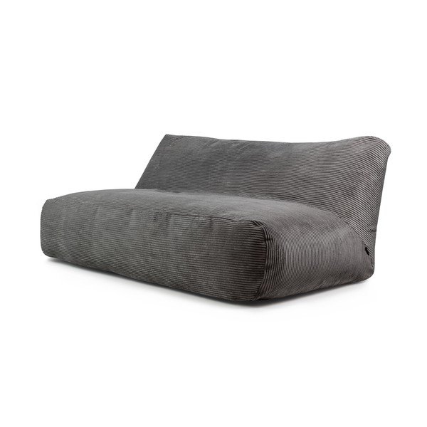 Tmavě šedý manšestrový sedací vak Sofa Tube 190 – SLOWDOWN