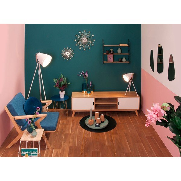 Kovový regál s dřevěnými policemi PT LIVING Zig Zag-image-4