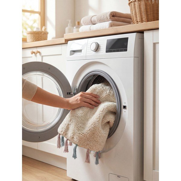 Krémový pratelný/ručně tkaný bavlněný dětský koberec ø160 cm Snuggle Sunna – Hanse Home-image-3