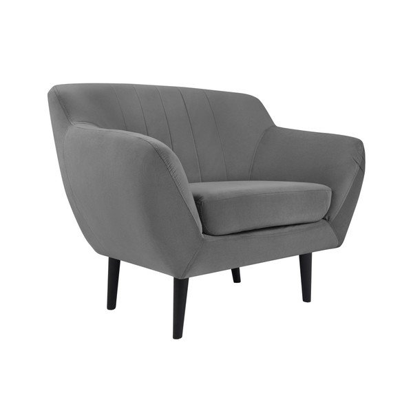 Šedé křeslo Mazzini Sofas Toscane, černé nohy-image-1