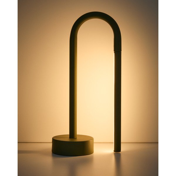 Zelená kovová LED stolní lampa (výška 30 cm) Bow – Kave Home-image-1