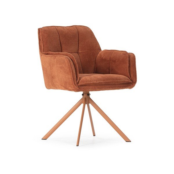 Čalouněná jídelní křesla v sadě 2 ks v terakotové barvě Keiko – Marckeric