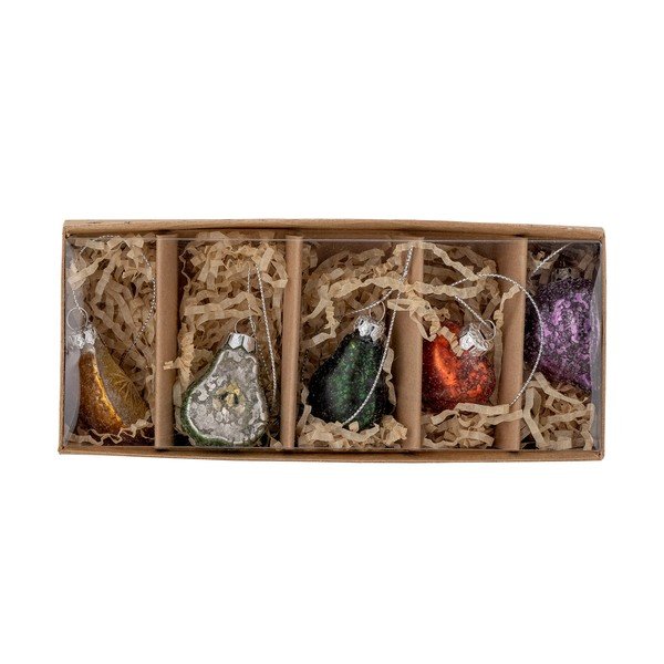 Skleněné vánoční ozdoby v sadě 5 ks 5,5 cm Finka – Bloomingville-image-2