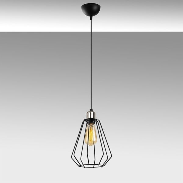 Černé kovové závěsné svítidlo Opviq lights Mando-image-1