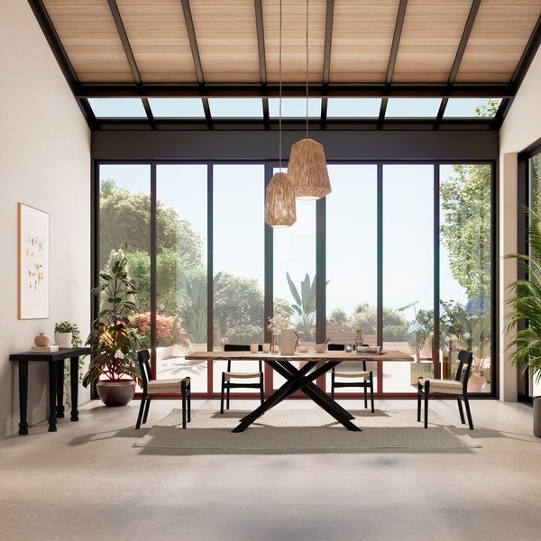 Černé jídelní židle v sadě 2 ks z kaučukového dřeva Biel – MOME-image-2