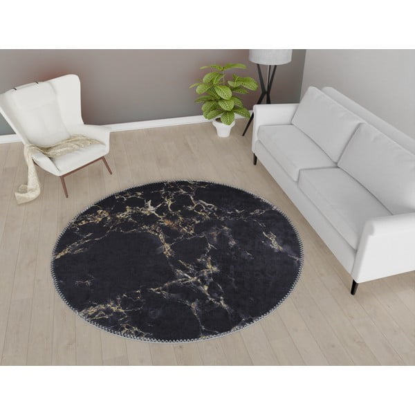 Šedý kulatý koberec ø 160 cm - Vitaus-image-1