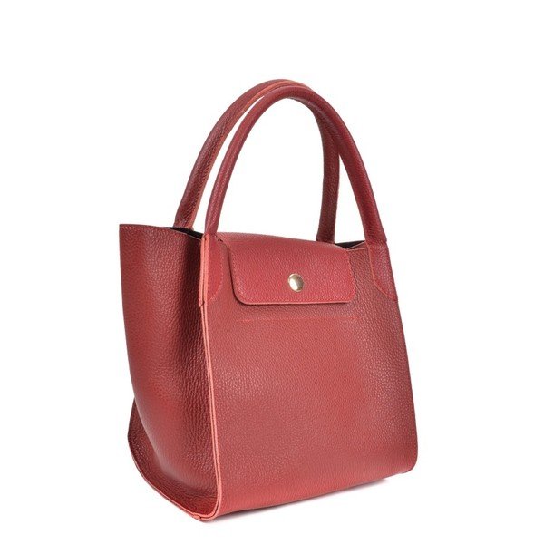 Červená kožená kabelka Roberta M Pola Rosso-image-2