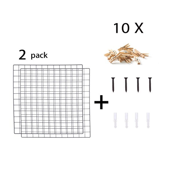 Sada 2 černých nástěnek Reminder, 60 x 60 cm-image-2