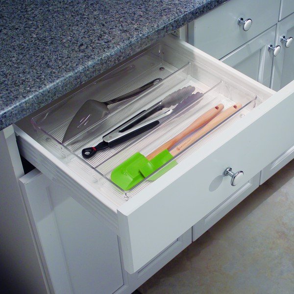 Průhledný organizér s 3 přihrádkami iDesign Linus, 35 x 27 cm-image-1