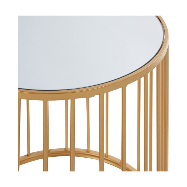 Kulaté odkládací stolky se skleněnou deskou v sadě 2 ks Avantis – Premier Housewares-image-4