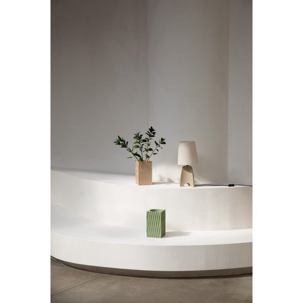 Béžová betonová stolní lampa s textilním stínidlem (výška 45 cm) Saba – Zuiver-image-3