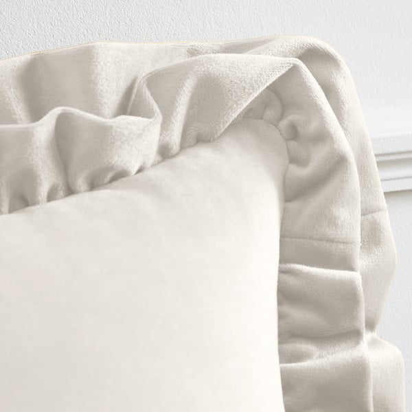 Sametový dekorační polštář 43x43 cm Velvet Double Frill – Catherine Lansfield-image-2