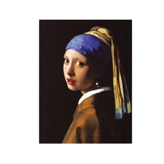 Nástěnná reprodukce na plátně Johannes Vermeer The Girl with Pearl, 30 x 40 cm