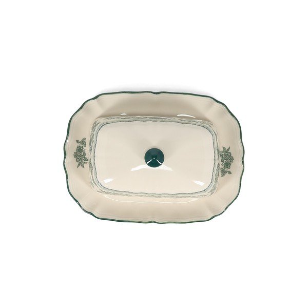 Zelená/slonovinová porcelánová máslenka Cyril – S|P Collection-image-4