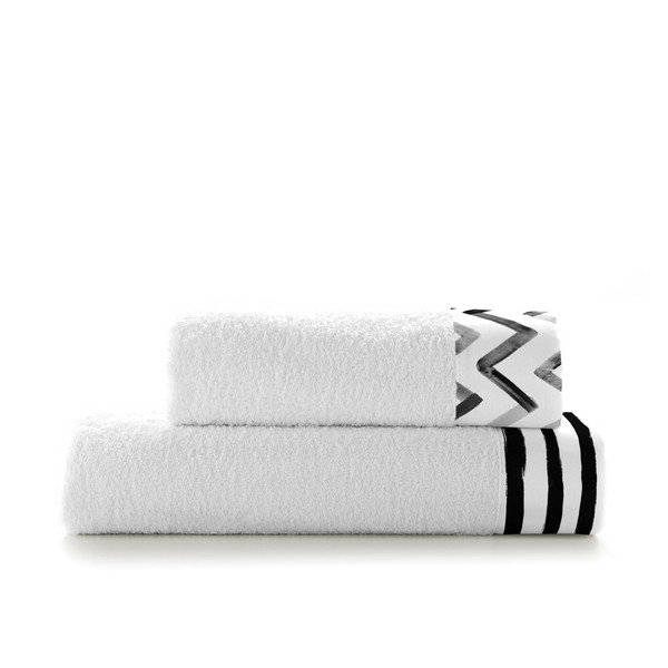 Sada 2 bavlněných ručníků Blanc Stripes-image-2