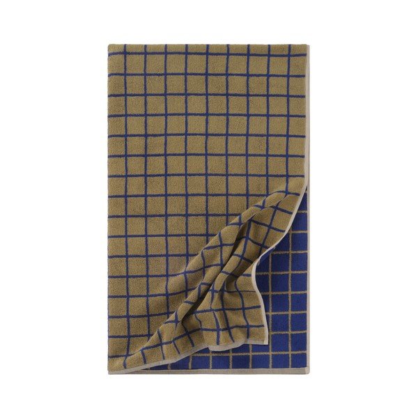 Zelená/modrá bavlněná osuška 90x150 cm Grid – Jotex