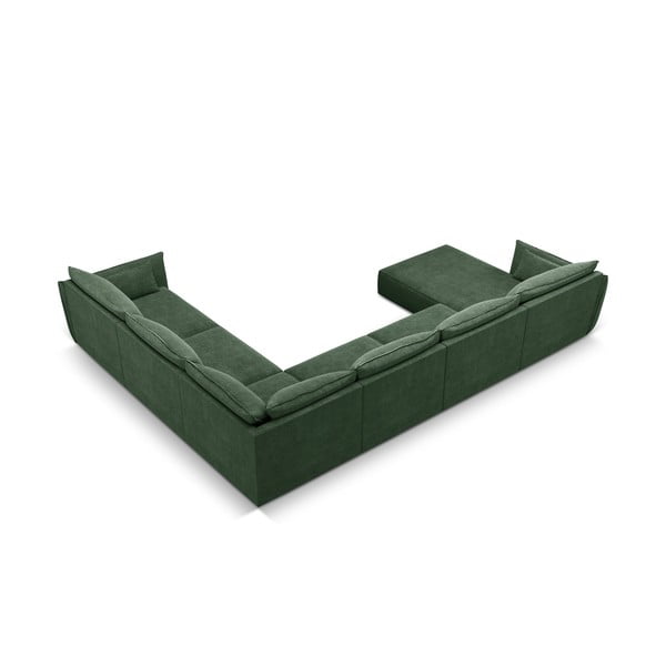 Tmavě zelená rohová pohovka (pravý roh) Vanda – Mazzini Sofas-image-3