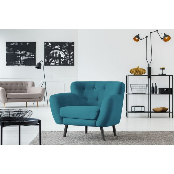 Tyrkysové křeslo Cosmopolitan design Hampstead-image-4