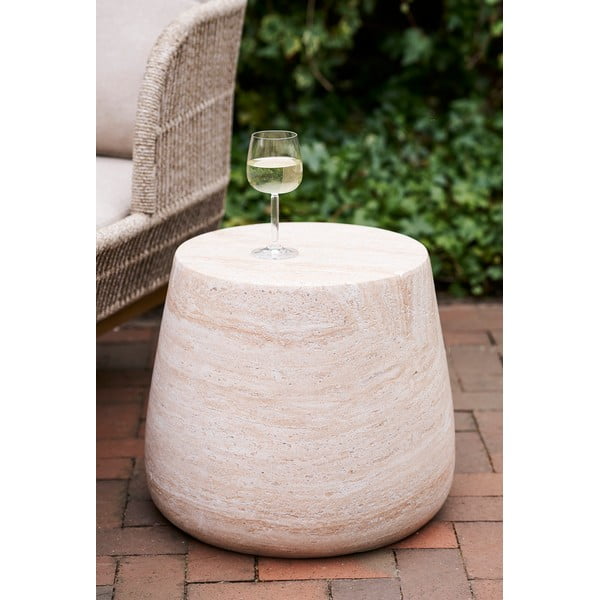 Kamenný kulatý zahradní stolek ø 47,5 cm Bonn – House Nordic-image-2