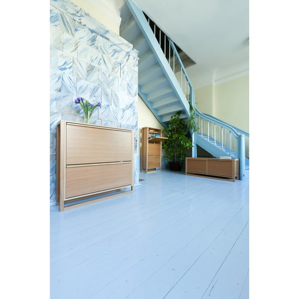 Výklopný botník v dekoru dubu v přírodní barvě NewEst – Woodman-image-1