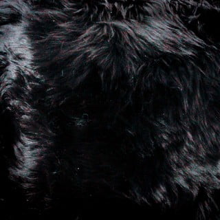 Stolička s černým sedákem z ovčí kožešiny Native Natural Black, ⌀ 30 cm