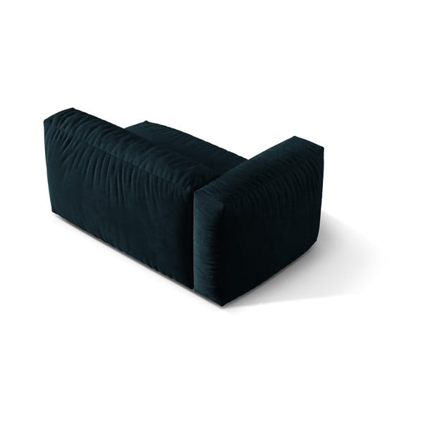 Tmavě modrý sametový modul pohovky (levý roh) Martina – Micadoni -image-2