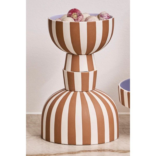 Hnědá servírovací miska z kameniny Toppu – OYOY Living Design-image-1