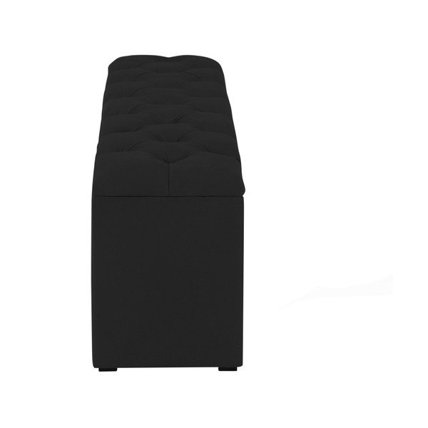 Černý otoman k posteli s úložným prostorem Kooko Home Manna, 47 x 180 cm-image-3