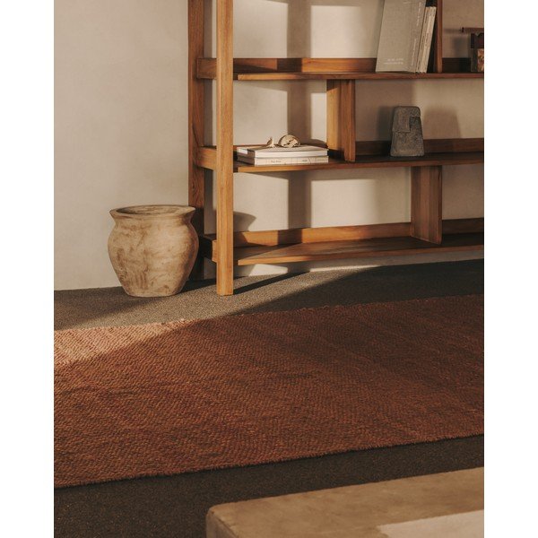 Jutový venkovní koberec v lososové barvě 160x230 cm Sallova – Kave Home-image-1