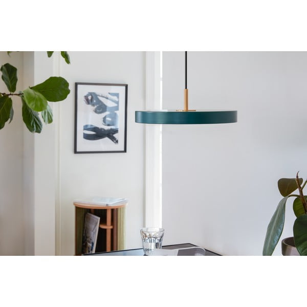 Tmavě zelené LED závěsné svítidlo s kovovým stínidlem ø 31 cm Asteria Mini – UMAGE-image-1