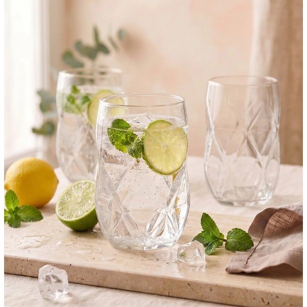 Sklenice v sadě z borosilikátového skla 6 ks 400 ml Geo – Vialli Design-image-1