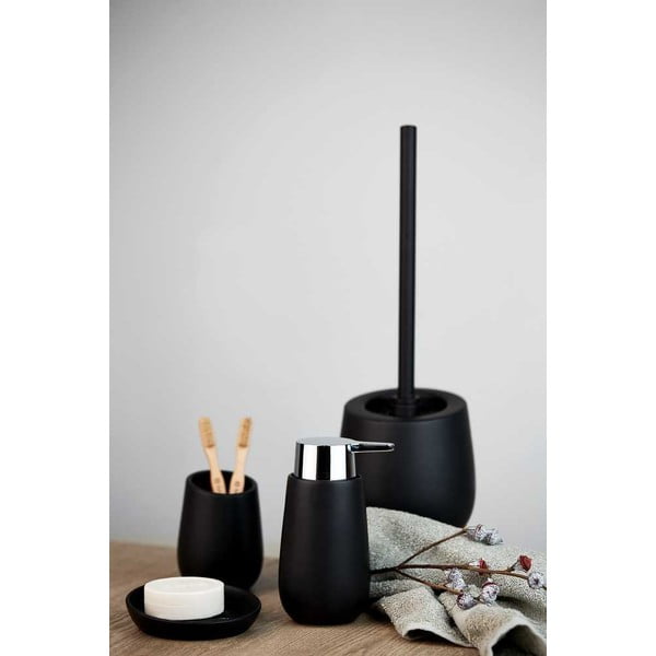 Matně černá keramická WC štětka Badi – Wenko-image-1