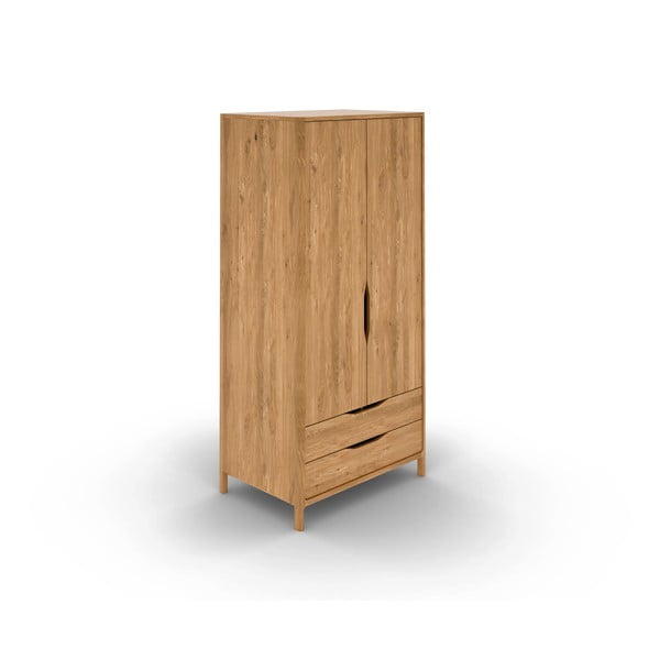 Šatní skříň z dubového dřeva v přírodní barvě 96x188 cm Twig – The Beds-image-2