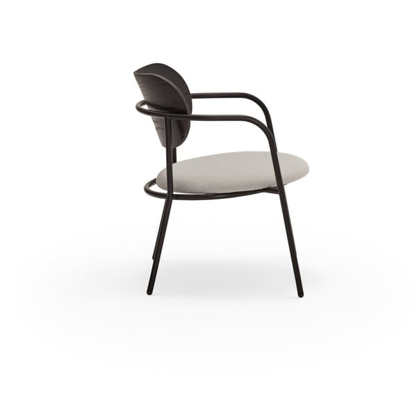 Černo-šedé křeslo v dekoru jasanu Eclipse - Teulat-image-3