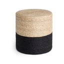 Černý/v přírodní barvě taburet Juta Gold Black – Hanse Home