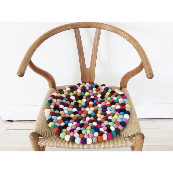 Kulličkový vlněný podsedák Wooldot Ball Chair Pad Multi Pang, ⌀ 39 cm-image-3