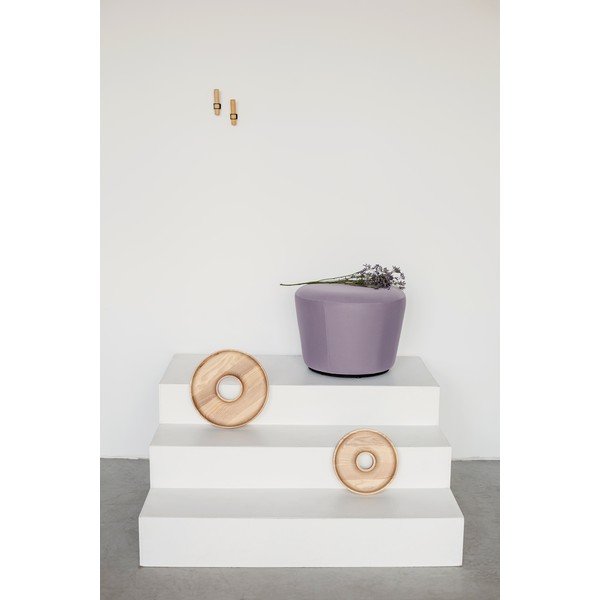 Koňakově hnědý kožený puf EMKO Naïve, ø 52 cm-image-3