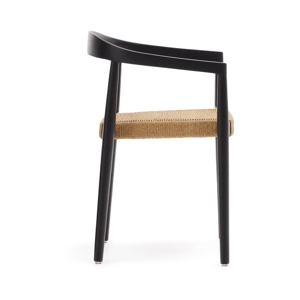 Černé dřevěné zahradní židle v sadě 4 ks Ydalia – Kave Home-image-2