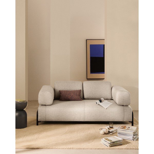 Šedobéžová modulární pohovka 200 cm Compo – Kave Home-image-1
