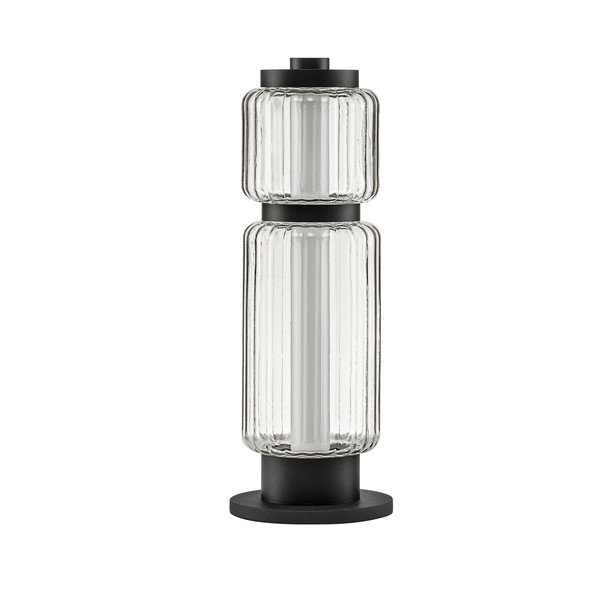 Matně černá skleněná LED stolní lampa (výška 39 cm) Liesa – Nova Luce
