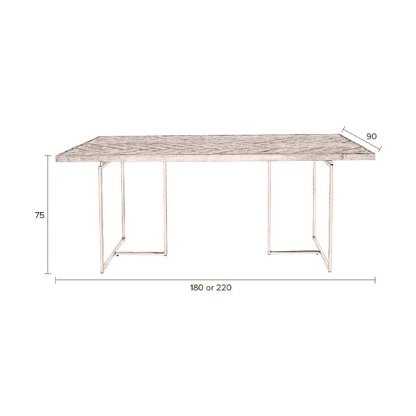 Jídelní stůl s ocelovou konstrukcí Dutchbone Class, 220 x 90 cm-image-4