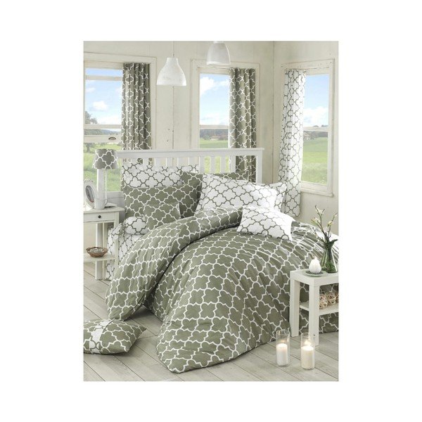 Bavlněné povlečení s prostěradlem na dvoulůžko Homedebleu Elodie, 200 x 220 cm-image-1